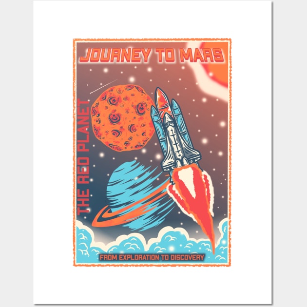 Journey to Mars | The red planet. Wall Art by Virtual Designs18